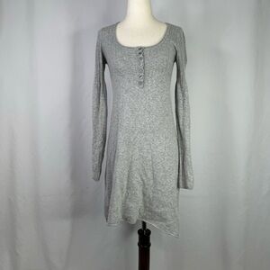 Vintage Berenice sweater dress long sleeves ribbed bodice bodycon henley Small